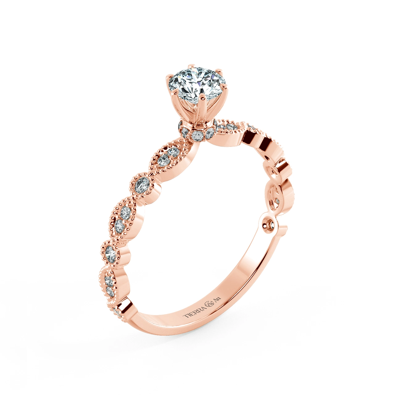 Solitaire Engagement Ring with Eternity Band NCH1802 4